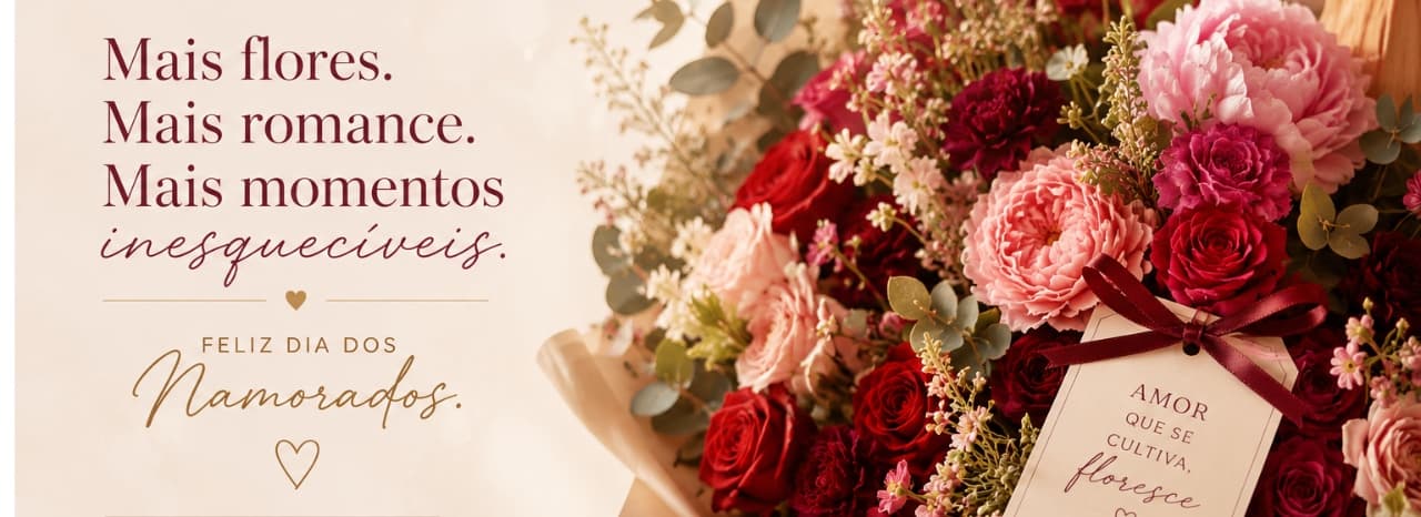 Banner de Floricultura Flores e Cia
